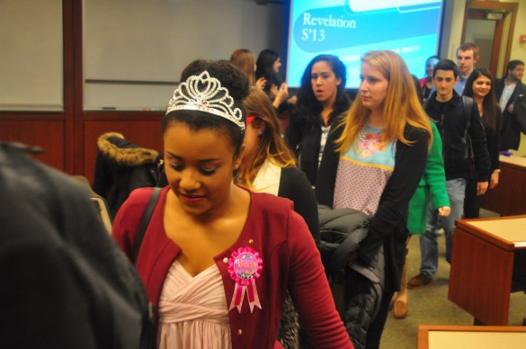The Pledges file in, some of them wearing some very special outfits planned by their Big-s.